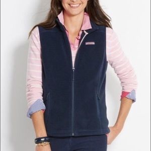 Vineyard Vines Navy Fleece Vest